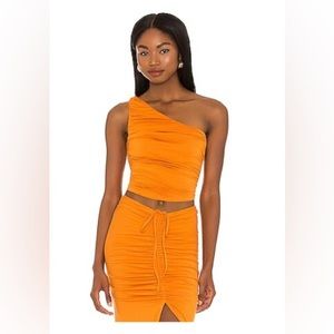 REVOLVE House of Harlow Sunnie MIDI Skirt and Top in Rich Orange